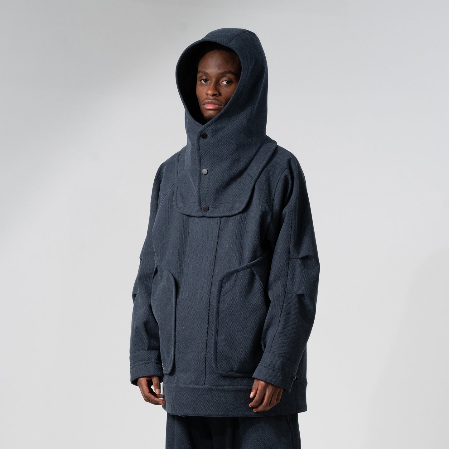 TERAZZA Shell Jacket – Armour-Inspired Wool-Effect Coat with