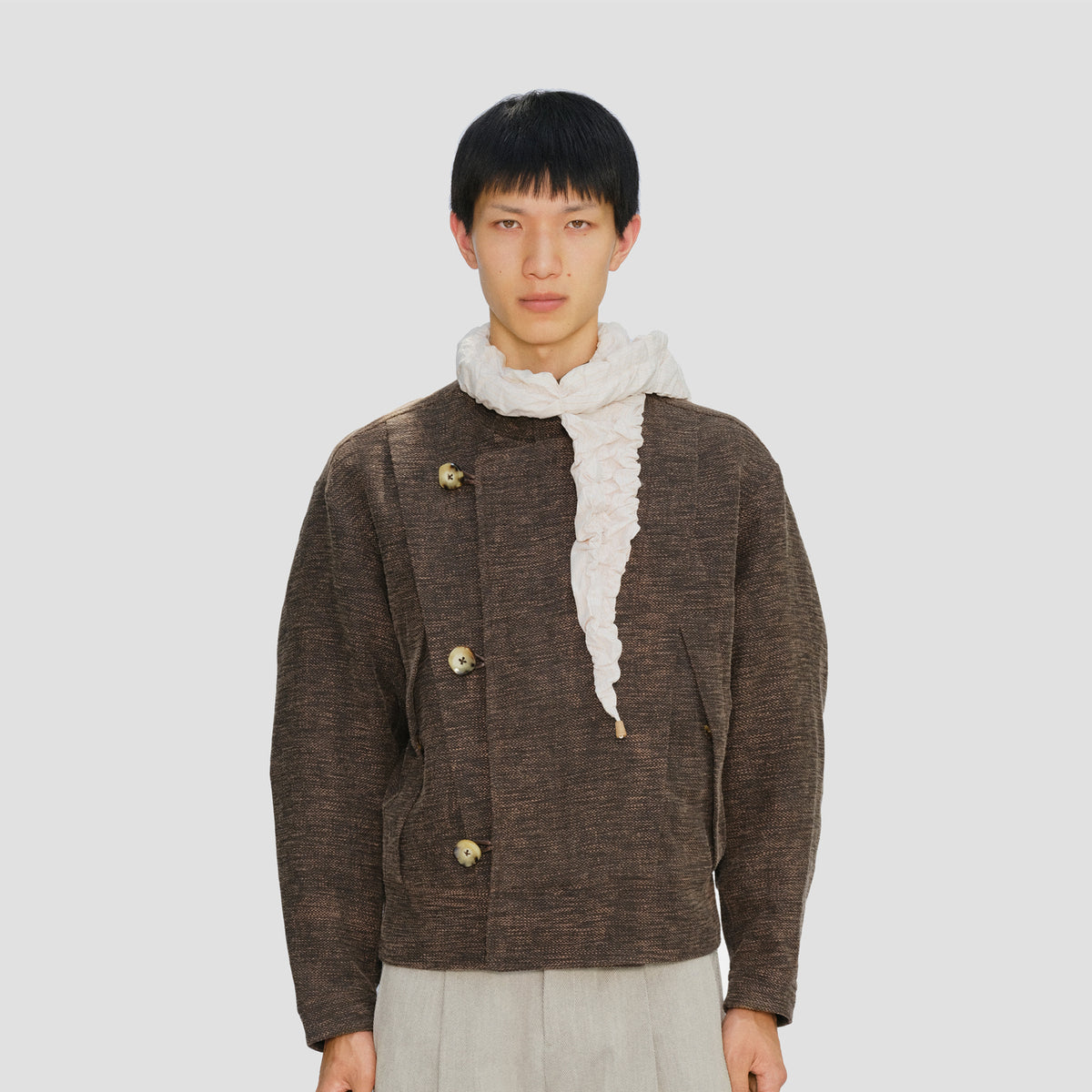 HESSIAN SCARF JACKET